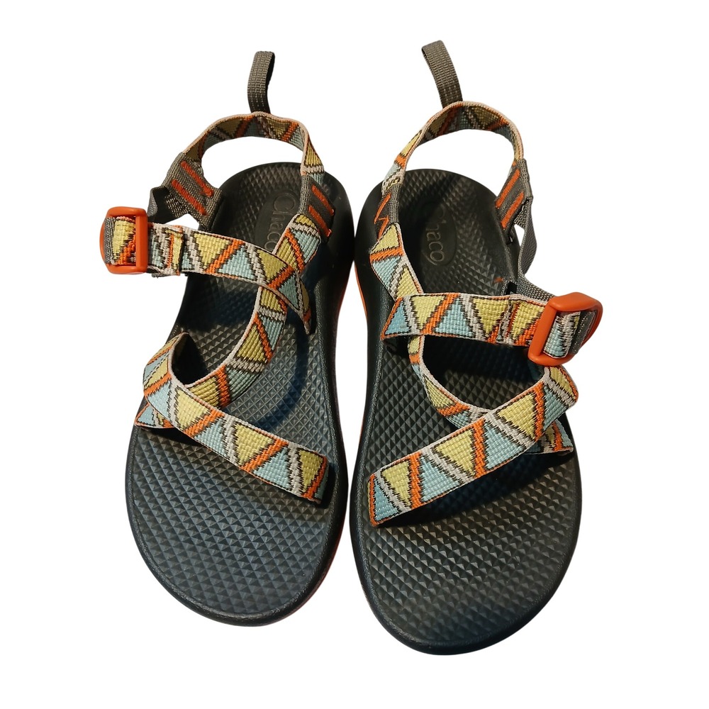 Chaco Z Sandals Women's Geometric Print Orange Buckle Outdoor‎ Active